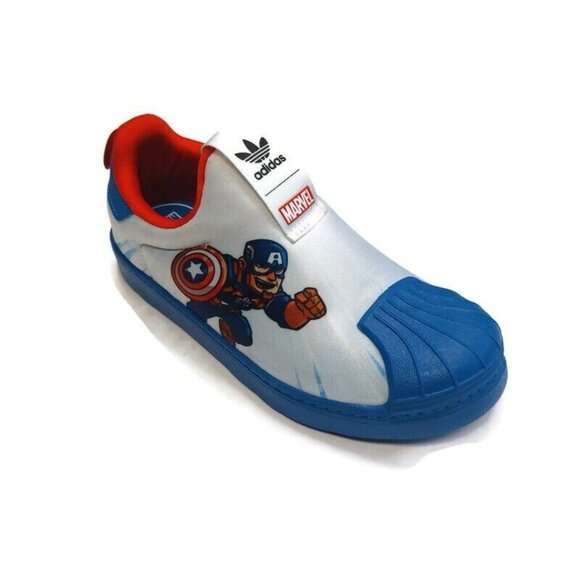 adidas Originals Superstar 360 C Slip On Shoes Marvel Captain America Size 2.5 - Picture 1 of 9